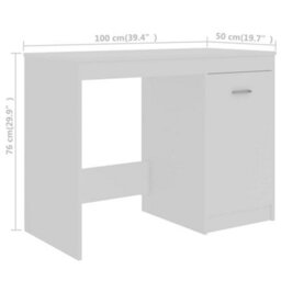 Vidaxl Desk White 140X50X76 Cm Engineered Wood Desks - thumbnail 9