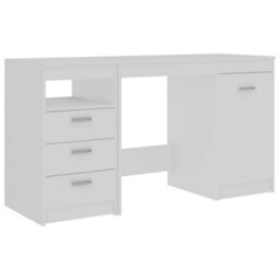 Vidaxl Desk White 140X50X76 Cm Engineered Wood Desks - thumbnail 2