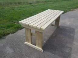Arbor Garden Solutions Hollies Wooden Garden Table, Outdoor Pinic Dining Desk(7Ft, Natural Finish) - thumbnail 6