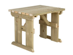 Arbor Garden Solutions Hollies Wooden Garden Table, Outdoor Pinic Dining Desk(7Ft, Natural Finish) - thumbnail 1