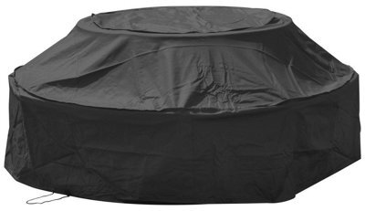 Woodside Black Waterproof Outdoor 8 Seater Round Picnic Table Cover - image 1