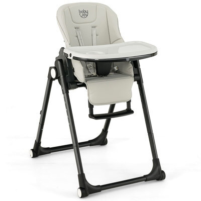 Costway 4-In-1 Baby High Chair Foldable Feeding Chair W/ Footrest-Grey - image 1