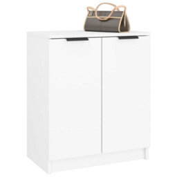 Berkfield Elegant Shoe Cabinet White 59X35X70 Cm Engineered Wood - thumbnail 7