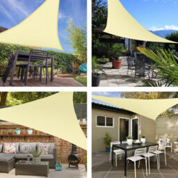 Beige 3X3X3M Triangular Shade Sail 95% Uv Protection - thumbnail 7