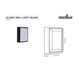 Nordlux Oliver Outdoor Plastic Wall Light Dual Mount Black,mains Led - thumbnail 9