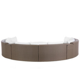Beliani Garden Lounge Set With Table 9 Seater Severo Pe Rattan Brown - thumbnail 5