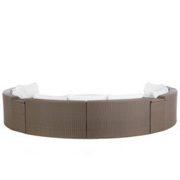Beliani Garden Lounge Set With Table 9 Seater Severo Pe Rattan Brown - thumbnail 7