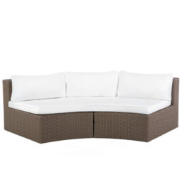 Beliani Garden Lounge Set With Table 9 Seater Severo Pe Rattan Brown - thumbnail 8