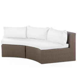 Beliani Garden Lounge Set With Table 9 Seater Severo Pe Rattan Brown - thumbnail 9