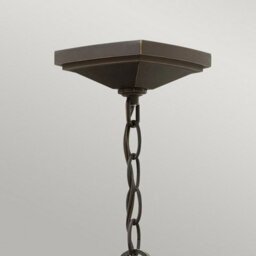 Luminosa Lighting Elstead Manhattan 1 Light Outdoor Ceiling Chain Lantern Oil Rubbed Bronze, E27 - thumbnail 2
