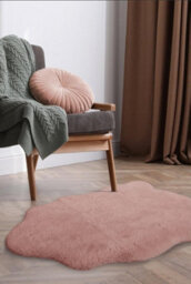 The Rugs Luxury Soft Feel Faux Fur In Pink