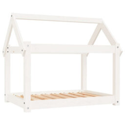 Berkfield Dog Bed White 81X60X70 Cm Solid Wood Pine - thumbnail 2