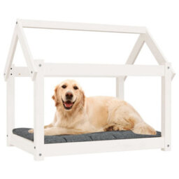 Berkfield Dog Bed White 81X60X70 Cm Solid Wood Pine - thumbnail 4