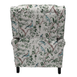 Living And Home Linen Upholstered Recliner Chair With Footrest And Adjustable Backrest - thumbnail 4