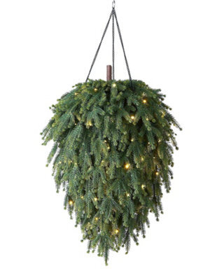 Werchristmas 60 Cm Pre-Lit 3D Hanging Teardrop Christmas Swag, 100 Warm White Leds - image 1