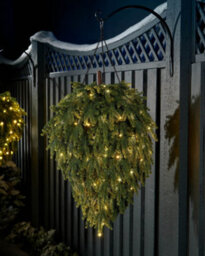 Werchristmas 60 Cm Pre-Lit 3D Hanging Teardrop Christmas Swag, 100 Warm White Leds - thumbnail 2