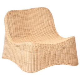 Beliani Garden Armchair With Ottoman Aigani Rattan Natural - thumbnail 5