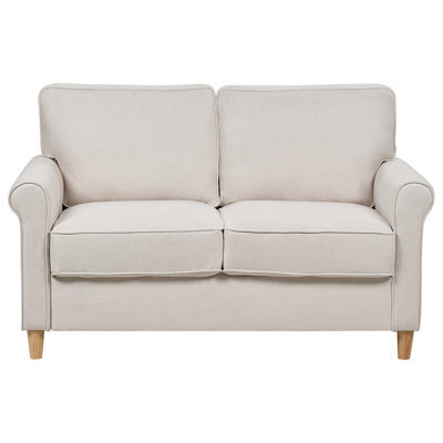 Beliani Sofa 2 Seater Ronneby Fabric Beige - image 1