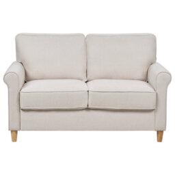Beliani Sofa 2 Seater Ronneby Fabric Beige