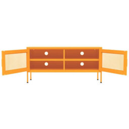 Berkfield Durable Tv Cabinet Mustard Yellow 105X35X50 Cm Steel - thumbnail 6