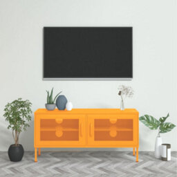 Berkfield Durable Tv Cabinet Mustard Yellow 105X35X50 Cm Steel - thumbnail 2
