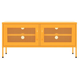 Berkfield Durable Tv Cabinet Mustard Yellow 105X35X50 Cm Steel - thumbnail 3