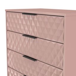 Anzio Matt Kobe Pink 4 Drawer Chest (H)907mm (W)765mm (D)395mm - thumbnail 5