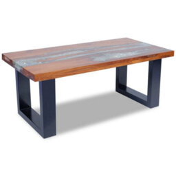 Berkfield Coffee Table Teak Resin 100X50 Cm - thumbnail 6