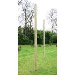 Kookaburra 3M Wooden Tall Round Shade Sail Garden Patio Fixing Pole With Eyebolt Screw - 12Cm - thumbnail 2