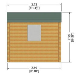 Shire Bradley Log Cabin Home Office Garden Room Approx 9 X 9 Feet - thumbnail 5