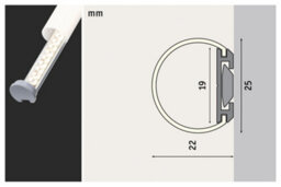 Paulmann 70560 Led Stripe Profile Tubs 2M Anodised Aluminium Profile For Light Strips - thumbnail 4