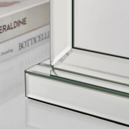 Furniturebox Talia Tall Contemproary Mirrored Glass Table Lamp With A White Fabric Light Shade Including A Rated Energy Efficient Led Bulb - thumbnail 4