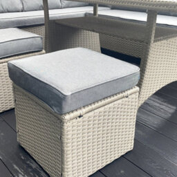 Outdoor Living (NW) Ltd The York 8 Seat Grey Rattan Corner Sofa Dining Set - thumbnail 4