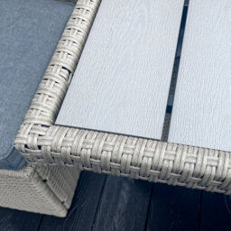 Outdoor Living (NW) Ltd The York 8 Seat Grey Rattan Corner Sofa Dining Set - thumbnail 6