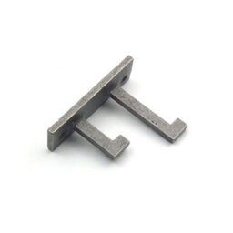 Oakcrafts - Antique Cast Iron Art Deco Double Coat Hooks - 80mm X 60mm Pack Of 4 - thumbnail 3