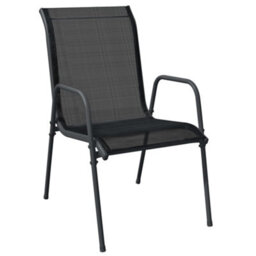 Berkfield Garden Chairs 2 Pcs Steel And Textilene Black - thumbnail 3