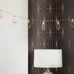 Globrite Diamond String Lights - 20 Led, Rose Gold - Geometric Metal Fairy Lights Warm White Lantern String For Home Décor - thumbnail 6