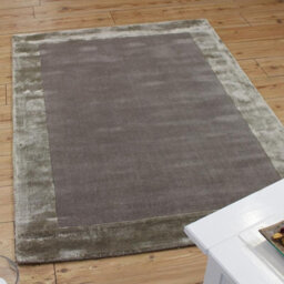 Taupe Bordered Handmade Modern Wool Easy To Clean Rug For Dining Room Bedroom And Living Room-120Cm X 170Cm - thumbnail 2