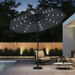 Thehotsale 3-Tier Umbrella With Solar Lights And Concrete-Filled Patio Umbrella Stand - thumbnail 2