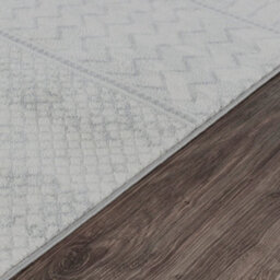 Livabliss Monaco-Geometric Grey Ivory Living Dining Bedroom Rug 200 X 290 Cm Easy Care, Non Shedding - thumbnail 3