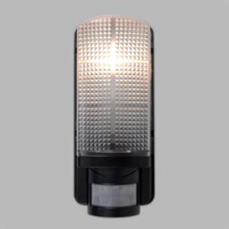 Valuelights Griffin Ip44 Rated Outdoor Heavy Duty Black Pir Motion Sensor Bulkhead Security Wall Light - thumbnail 3