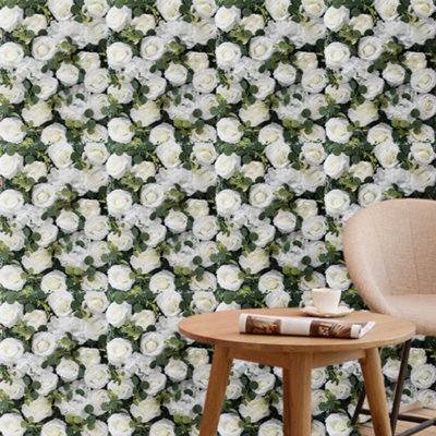 Garden Sanctuary Artificial Plant Wall Panel Decoration Artificial Hedges Panels Rose Lawn Wall Plant Greenery Panels For Indoor Or Outdoor - image 1
