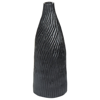 Beliani Decorative Vase Florentia 50 Cm Ceramic Black - image 1