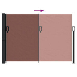 Walplus Retractable Side Awning Garden Sun Shade Canopy Gazebo For Back Door, Porch, Patio Brown 140X300 Cm - thumbnail 5