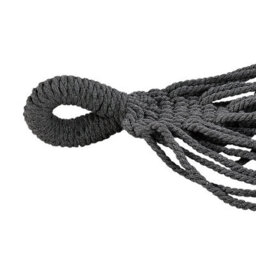 Beliani Boho Garden Hammock Grey Cotton-Polyester 290 X 150 Cm - Crochet Tassel Swing Seat - thumbnail 3