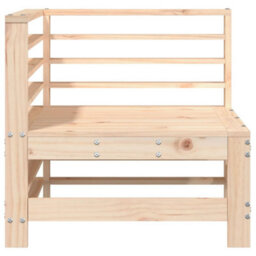 Walplus Outdoor Garden Corner Sofa For Patio Balcony Poolside Furnitures 2 Pcs Solid Wood Pine - Cushion Not Included - thumbnail 3