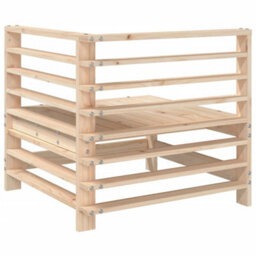 Walplus Outdoor Garden Corner Sofa For Patio Balcony Poolside Furnitures 2 Pcs Solid Wood Pine - Cushion Not Included - thumbnail 5