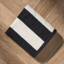OHS Stripe 100% Cotton Hand Towel Hotel Luxury Shower Soft Absorbent, White - 1Pc
