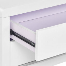Wyld And Coco Novacasa Tv Stand White High-Gloss Sliding Door With 2 Drawers - Wide Modern Tv Unit - thumbnail 8