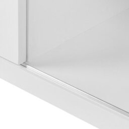 Wyld And Coco Novacasa Tv Stand White High-Gloss Sliding Door With 2 Drawers - Wide Modern Tv Unit - thumbnail 9
